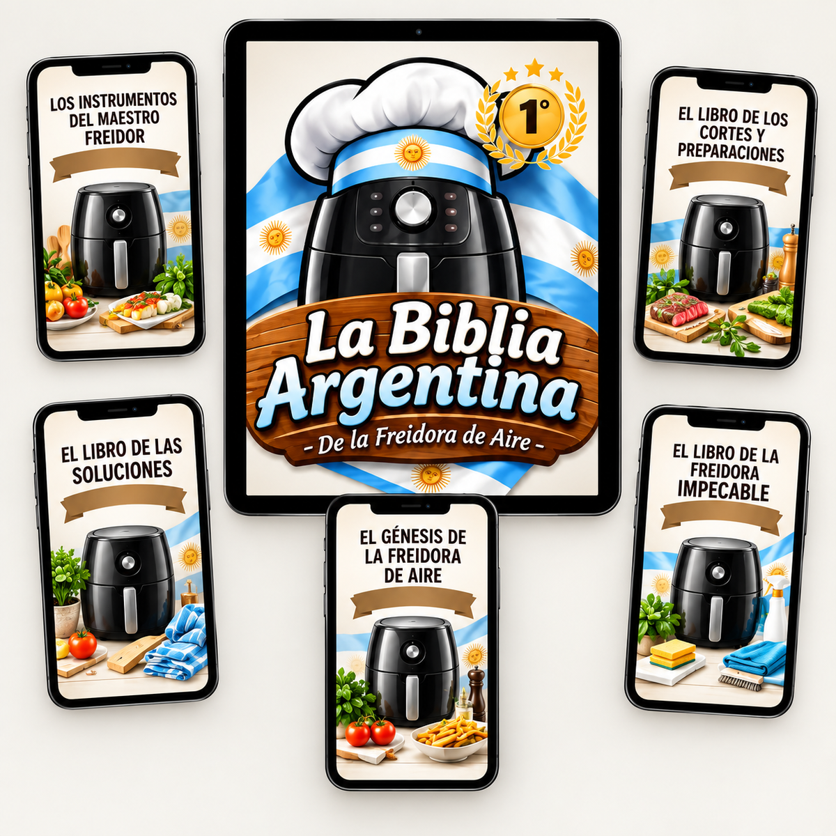 La Biblia Argentina de la Freidora de Aire | +1000 Recetas Argentinas (5 BONUS DE REGALO)